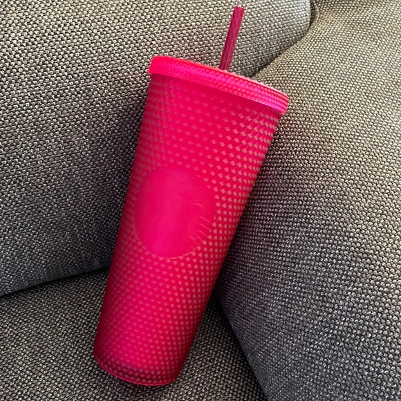 Starbucks Other - Starbucks Mothers Day Ruby Pink Red Soft Touch Cold Cup Tumbler 24oz